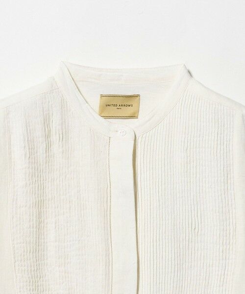 UNITED ARROWS / ユナイテッドアローズ シャツ・ブラウス | エンブロイダリー バンドカラー シャツ | 詳細1