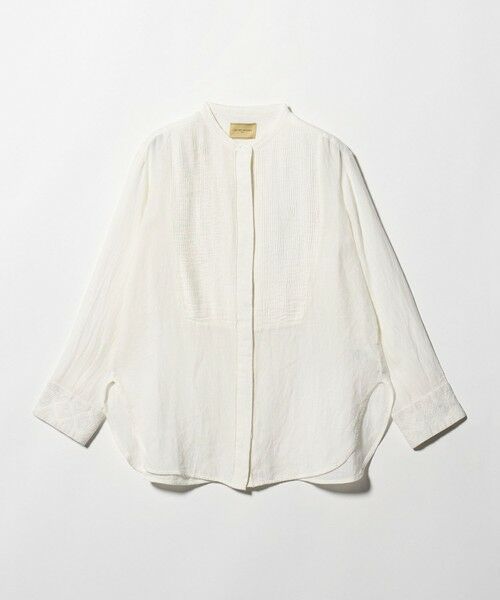 UNITED ARROWS / ユナイテッドアローズ シャツ・ブラウス | エンブロイダリー バンドカラー シャツ（OFF WHITE）