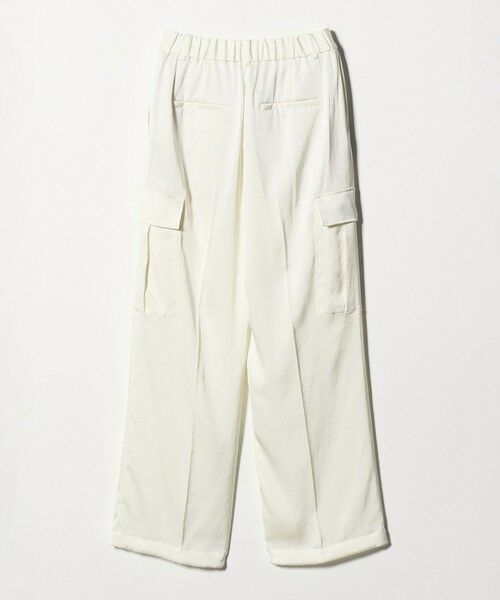 UNITED ARROWS / ユナイテッドアローズ カーゴパンツ | サテン クリーン ポケット パンツ OFF WHITE ‐ウォッシャブル‐ | 詳細1