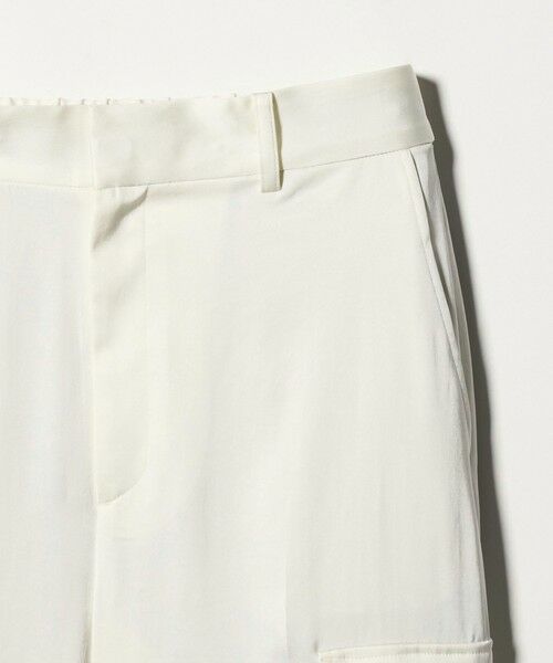 UNITED ARROWS / ユナイテッドアローズ カーゴパンツ | サテン クリーン ポケット パンツ OFF WHITE ‐ウォッシャブル‐ | 詳細2