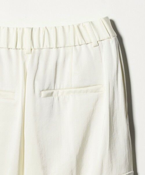 UNITED ARROWS / ユナイテッドアローズ カーゴパンツ | サテン クリーン ポケット パンツ OFF WHITE ‐ウォッシャブル‐ | 詳細5