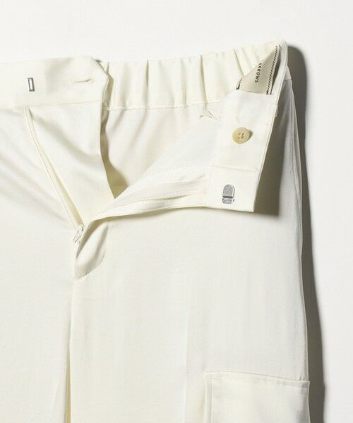 UNITED ARROWS / ユナイテッドアローズ カーゴパンツ | サテン クリーン ポケット パンツ OFF WHITE ‐ウォッシャブル‐ | 詳細6