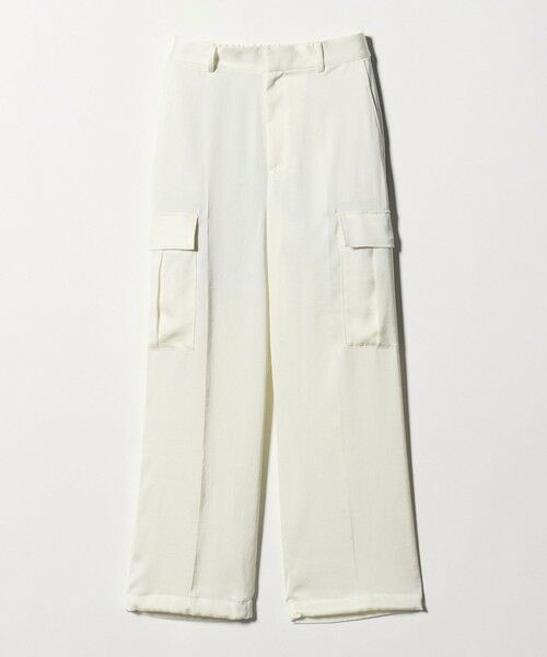 UNITED ARROWS / ユナイテッドアローズ カーゴパンツ | サテン クリーン ポケット パンツ OFF WHITE ‐ウォッシャブル‐（OFF WHITE）