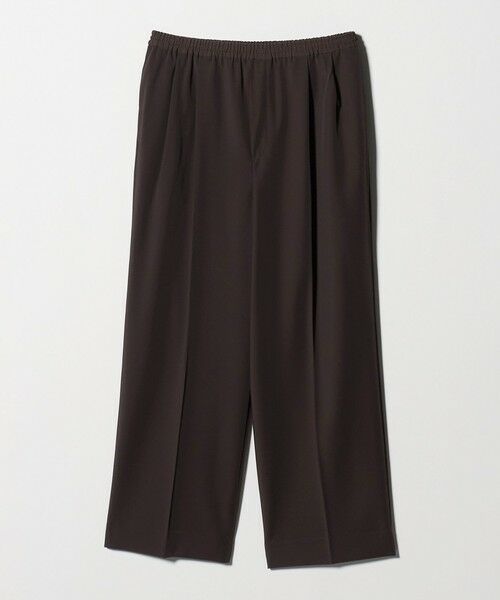 UNITED ARROWS / ユナイテッドアローズ スラックス・ドレスパンツ | ツイル イージーパンツ ‐ストレッチ 防シワ 接触冷感‐（DK.BROWN）