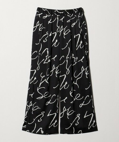 UNITED ARROWS / ユナイテッドアローズ チノ・ワークパンツ | アブストラクト プリント パンツ（BLACK）