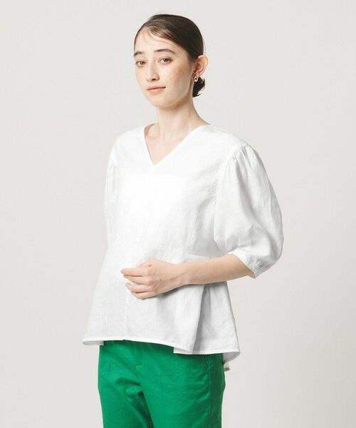 UNITED ARROWS / ユナイテッドアローズ シャツ・ブラウス | リネン フレア パフスリー ブブラウス ‐ウォッシャブル‐ | 詳細2