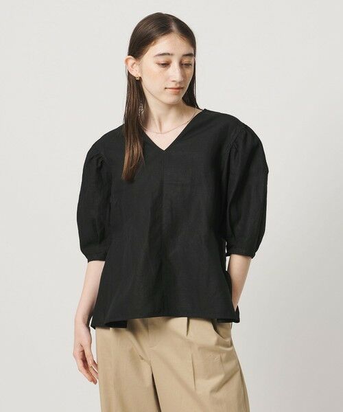 UNITED ARROWS / ユナイテッドアローズ シャツ・ブラウス | リネン フレア パフスリー ブブラウス ‐ウォッシャブル‐ | 詳細8
