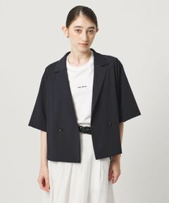 UNITED ARROWS / ユナイテッドアローズ シャツ・ブラウス | ツイル ハーフスリーブ シャツ ジャケット ‐ストレッチ 防シワ 接触冷感‐