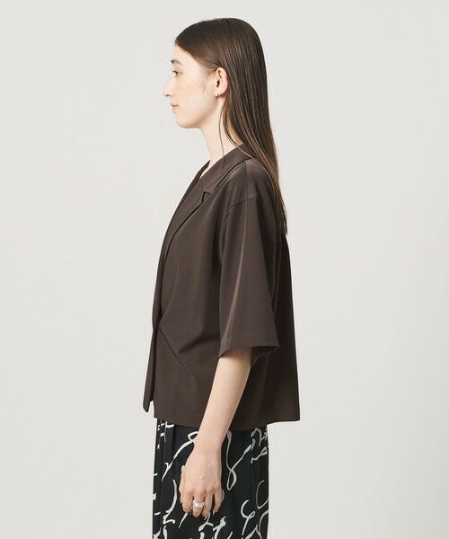 UNITED ARROWS / ユナイテッドアローズ シャツ・ブラウス | ツイル ハーフスリーブ シャツ ジャケット ‐ストレッチ 防シワ 接触冷感‐ | 詳細5