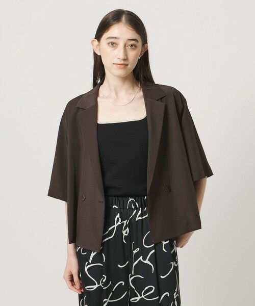 UNITED ARROWS / ユナイテッドアローズ シャツ・ブラウス | ツイル ハーフスリーブ シャツ ジャケット ‐ストレッチ 防シワ 接触冷感‐ | 詳細2