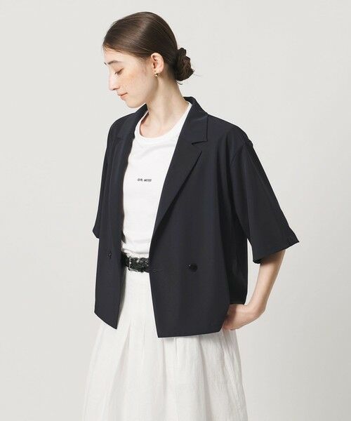 UNITED ARROWS / ユナイテッドアローズ シャツ・ブラウス | ツイル ハーフスリーブ シャツ ジャケット ‐ストレッチ 防シワ 接触冷感‐ | 詳細23