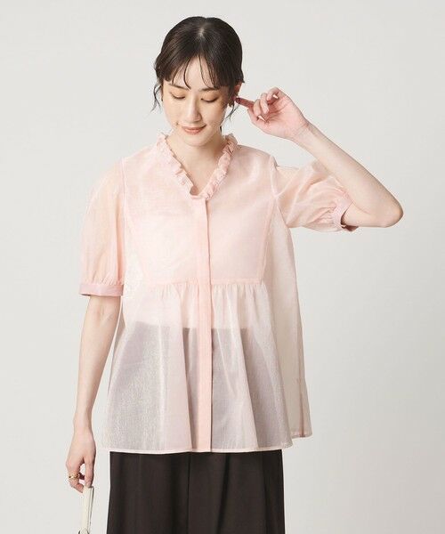 UNITED ARROWS / ユナイテッドアローズ シャツ・ブラウス | LINEAESSE Vネック パフブラウス ‐ウォッシャブル‐ | 詳細2
