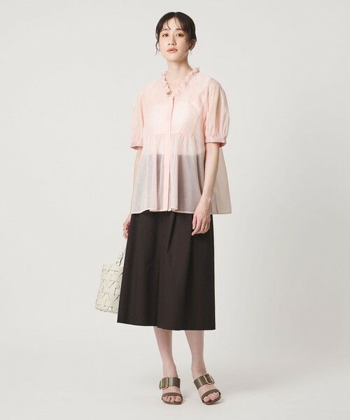 UNITED ARROWS / ユナイテッドアローズ シャツ・ブラウス | LINEAESSE Vネック パフブラウス ‐ウォッシャブル‐ | 詳細3