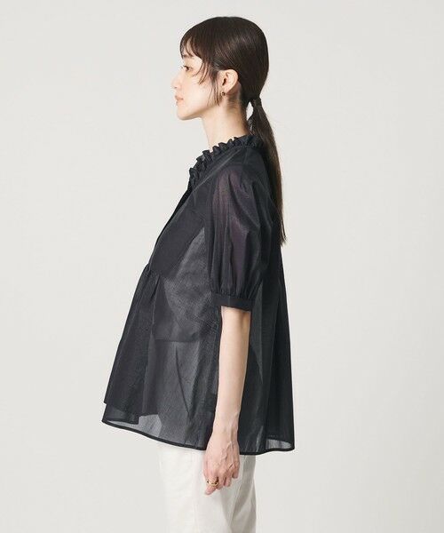 UNITED ARROWS / ユナイテッドアローズ シャツ・ブラウス | LINEAESSE Vネック パフブラウス ‐ウォッシャブル‐ | 詳細11