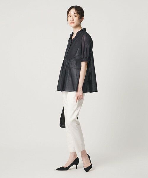 UNITED ARROWS / ユナイテッドアローズ シャツ・ブラウス | LINEAESSE Vネック パフブラウス ‐ウォッシャブル‐ | 詳細8