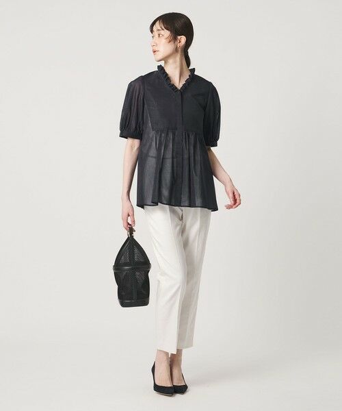 UNITED ARROWS / ユナイテッドアローズ シャツ・ブラウス | LINEAESSE Vネック パフブラウス ‐ウォッシャブル‐ | 詳細9
