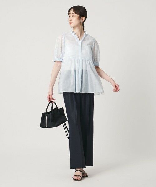 UNITED ARROWS / ユナイテッドアローズ シャツ・ブラウス | LINEAESSE Vネック パフブラウス ‐ウォッシャブル‐ | 詳細17