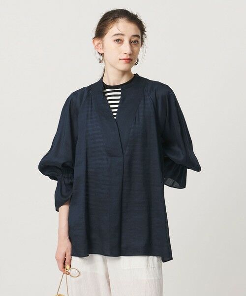 UNITED ARROWS / ユナイテッドアローズ シャツ・ブラウス | ラミー スキッパー Vネック ブラウス ‐ウォッシャブル‐ | 詳細6