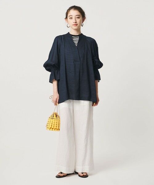 UNITED ARROWS / ユナイテッドアローズ シャツ・ブラウス | ラミー スキッパー Vネック ブラウス ‐ウォッシャブル‐ | 詳細7