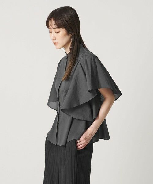 UNITED ARROWS / ユナイテッドアローズ シャツ・ブラウス | オーガンジー ペプラム フレア ブラウス ‐ウォッシャブル‐ | 詳細1