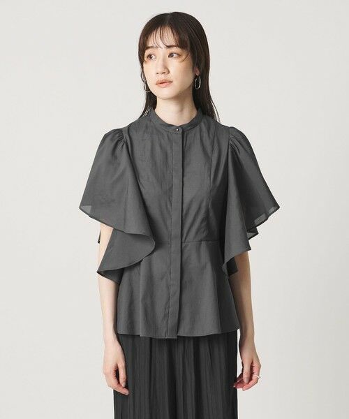 UNITED ARROWS / ユナイテッドアローズ シャツ・ブラウス | オーガンジー ペプラム フレア ブラウス ‐ウォッシャブル‐ | 詳細4