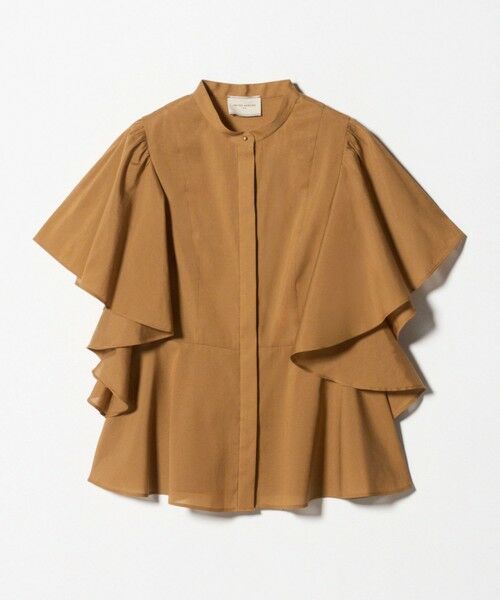 UNITED ARROWS / ユナイテッドアローズ シャツ・ブラウス | オーガンジー ペプラム フレア ブラウス ‐ウォッシャブル‐（MD.BROWN）