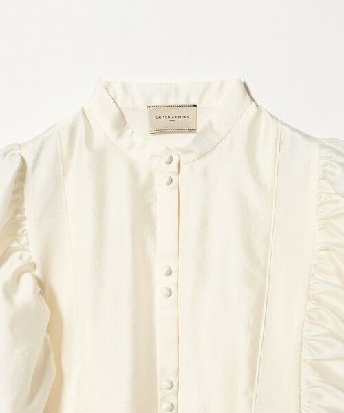 UNITED ARROWS / ユナイテッドアローズ シャツ・ブラウス | シルキー ギャザー フリルブラウス ‐ウォッシャブル‐ | 詳細8