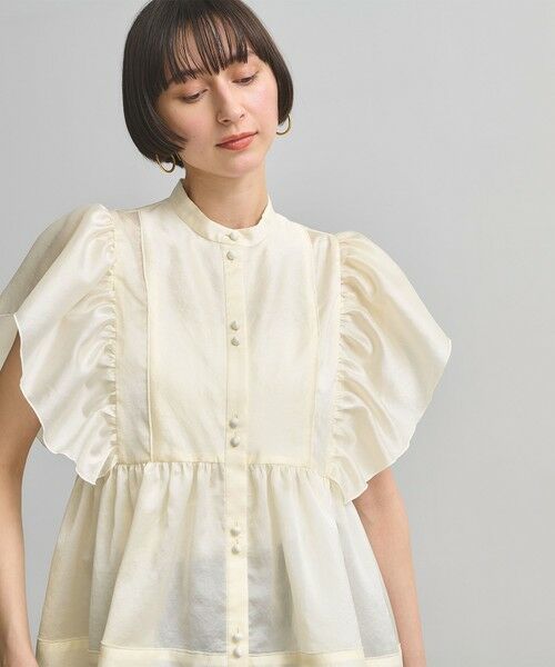 UNITED ARROWS / ユナイテッドアローズ シャツ・ブラウス | シルキー ギャザー フリルブラウス ‐ウォッシャブル‐ | 詳細3
