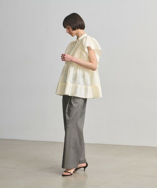 UNITED ARROWS / ユナイテッドアローズ シャツ・ブラウス | シルキー ギャザー フリルブラウス ‐ウォッシャブル‐ | 詳細5