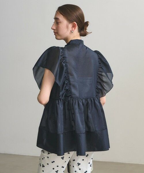 UNITED ARROWS / ユナイテッドアローズ シャツ・ブラウス | シルキー ギャザー フリルブラウス ‐ウォッシャブル‐ | 詳細9