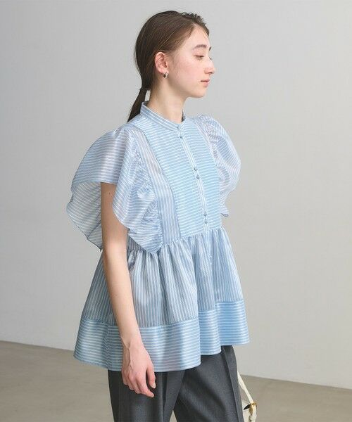 UNITED ARROWS / ユナイテッドアローズ シャツ・ブラウス | シルキー ギャザー フリルブラウス ‐ウォッシャブル‐ | 詳細14