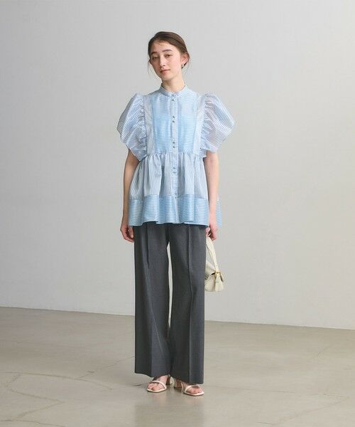 UNITED ARROWS / ユナイテッドアローズ シャツ・ブラウス | シルキー ギャザー フリルブラウス ‐ウォッシャブル‐ | 詳細15