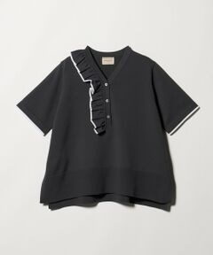 UNITED ARROWS / ユナイテッドアローズ ニット・セーター | ミニマル フリル ショートスリーブ ニット