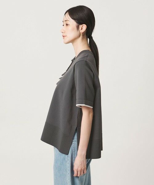 UNITED ARROWS / ユナイテッドアローズ ニット・セーター | ミニマル フリル ショートスリーブ ニット | 詳細15