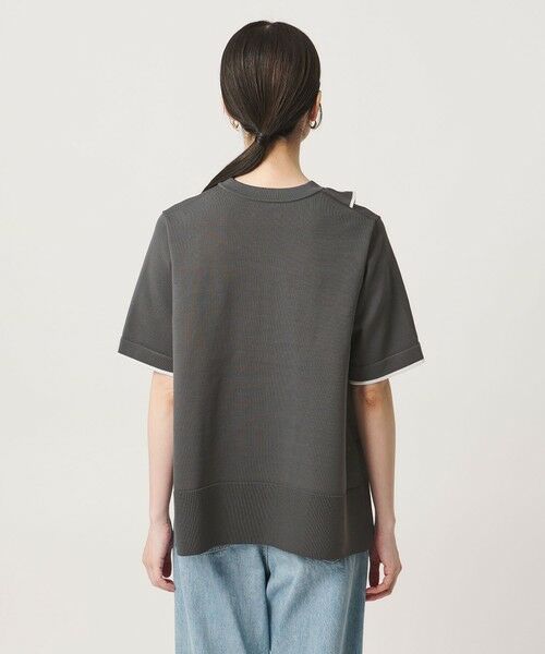 UNITED ARROWS / ユナイテッドアローズ ニット・セーター | ミニマル フリル ショートスリーブ ニット | 詳細16