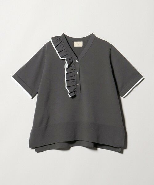 UNITED ARROWS / ユナイテッドアローズ ニット・セーター | ミニマル フリル ショートスリーブ ニット | 詳細17