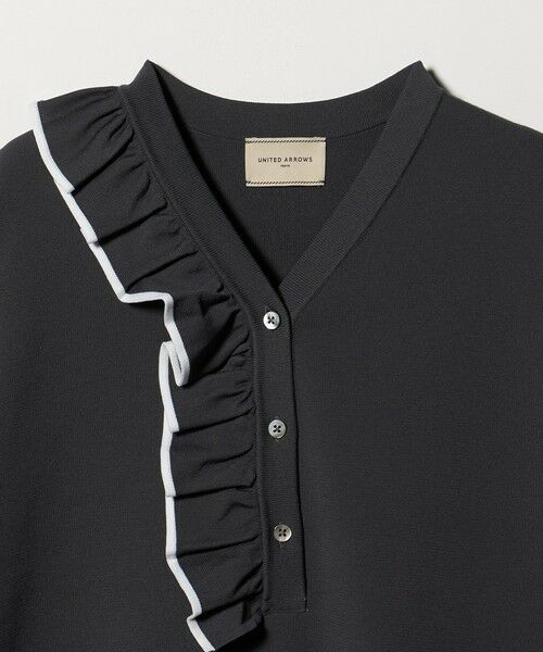 UNITED ARROWS / ユナイテッドアローズ ニット・セーター | ミニマル フリル ショートスリーブ ニット | 詳細3