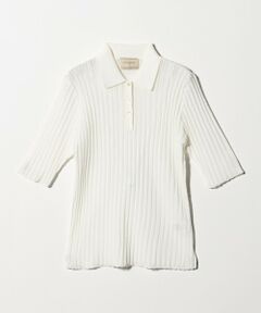 UNITED ARROWS / ユナイテッドアローズ ニット・セーター | シアー リブ ポロニット ‐ウォッシャブル‐