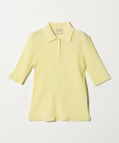 UNITED ARROWS / ユナイテッドアローズ ニット・セーター | シアー リブ ポロニット ‐ウォッシャブル‐（CREAM）