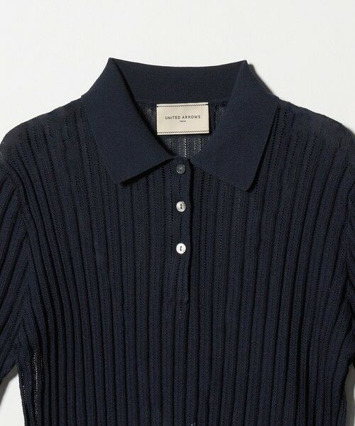 UNITED ARROWS / ユナイテッドアローズ ニット・セーター | シアー リブ ポロニット ‐ウォッシャブル‐ | 詳細6