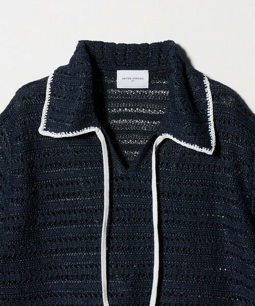 UNITED ARROWS / ユナイテッドアローズ ニット・セーター | アイレット バイカラー ニット | 詳細4