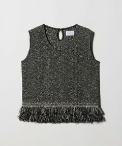 UNITED ARROWS / ユナイテッドアローズ ベスト | ミックス フリンジ ノースリーブ ニット