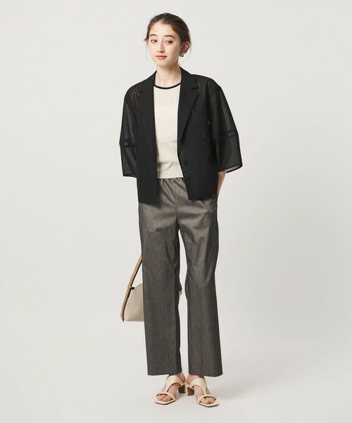 UNITED ARROWS / ユナイテッドアローズ テーラードジャケット | シアー ショート ジャケット ‐ウォッシャブル‐ | 詳細8