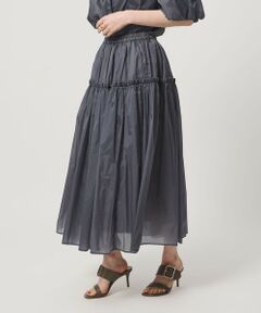 UNITED ARROWS / ユナイテッドアローズ ロング・マキシ丈スカート | シアー タフタ ギャザースカート ‐はっ水 ウォッシャブル‐