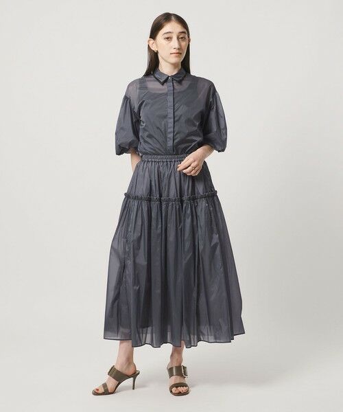 UNITED ARROWS / ユナイテッドアローズ ロング・マキシ丈スカート | シアー タフタ ギャザースカート ‐はっ水 ウォッシャブル‐ | 詳細9
