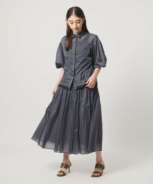 UNITED ARROWS / ユナイテッドアローズ ロング・マキシ丈スカート | シアー タフタ ギャザースカート ‐はっ水 ウォッシャブル‐ | 詳細10