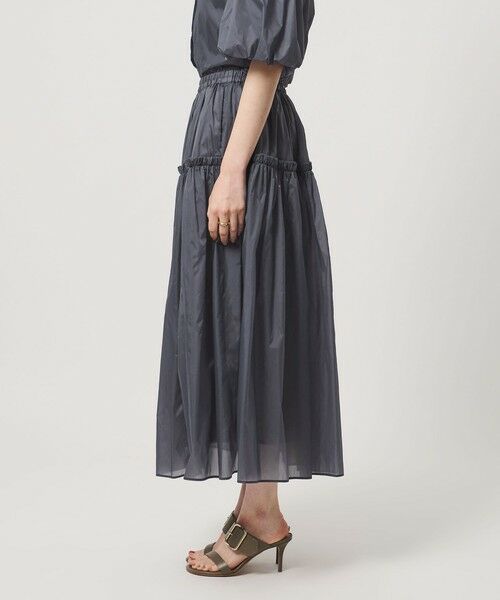 UNITED ARROWS / ユナイテッドアローズ ロング・マキシ丈スカート | シアー タフタ ギャザースカート ‐はっ水 ウォッシャブル‐ | 詳細12
