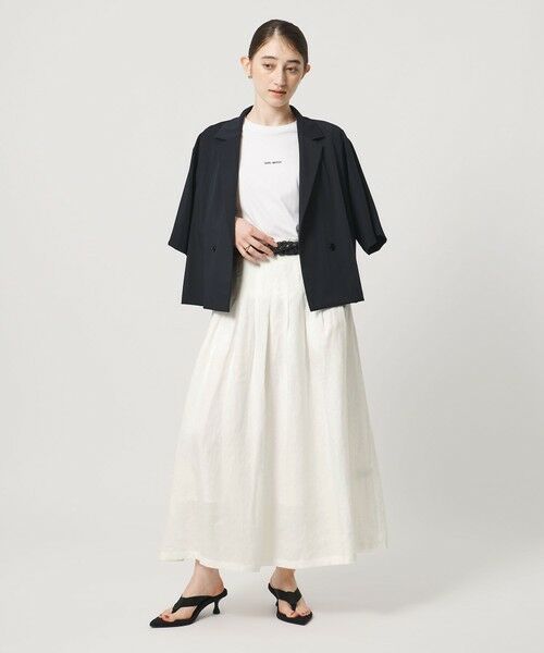 UNITED ARROWS / ユナイテッドアローズ ロング・マキシ丈スカート | リネン タック ロングスカート ‐ウォッシャブル‐ | 詳細4