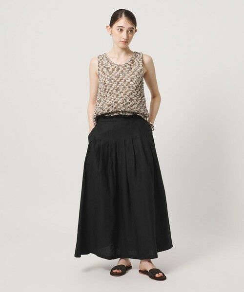 UNITED ARROWS / ユナイテッドアローズ ロング・マキシ丈スカート | リネン タック ロングスカート ‐ウォッシャブル‐ | 詳細9