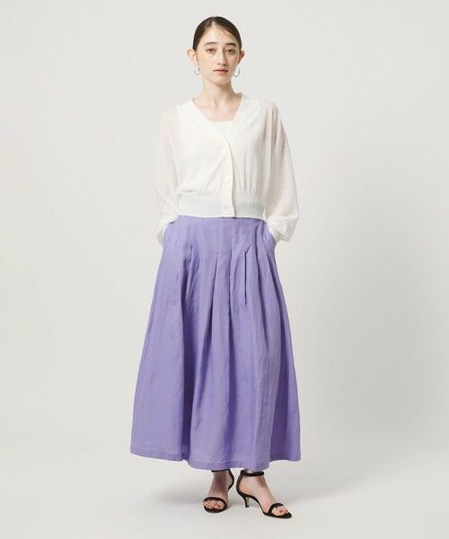UNITED ARROWS / ユナイテッドアローズ ロング・マキシ丈スカート | リネン タック ロングスカート ‐ウォッシャブル‐ | 詳細11